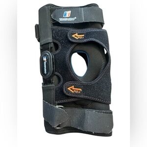 Hinged Knee Brace,GEL Patella Support with Removable Dual Side Stabilizers Black